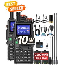 K5Plus Ham Radio 10W Long Range Handheld Rechargeable Walkie Talkies for Adul...