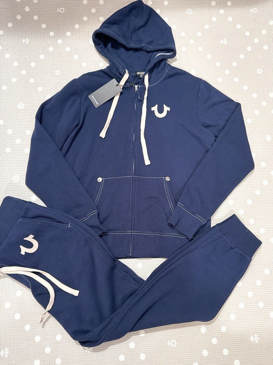 TRUE RELIGION ネイビー ジップパーカー True Religion City Buddha Zip up Navy Blue Hoodie XL LOGO Graphic
