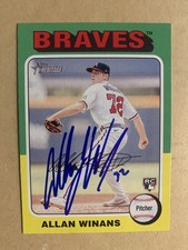 SIGNED 2024 ALLAN WINANS TOPPS HERITAGE RC ROOKIE CARD ATLANTA BRAVES MLB