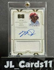 2024 Topps Definitive Mike Trout Game Used Patch On Card Auto 10/40 SSP ANGELS