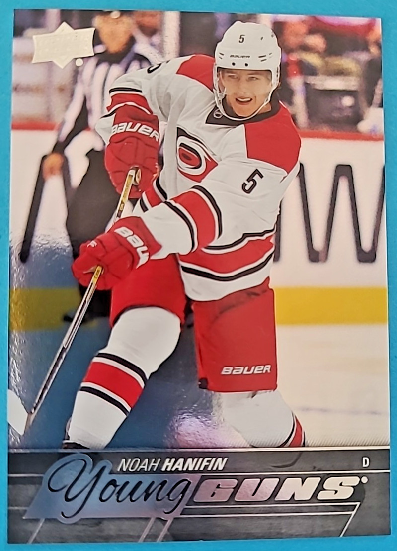 2015-16 Noah Hanifin Upper Deck Young Guns SILVER FOIL Rookie RC #499