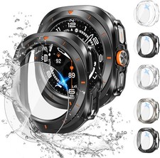 5 5 Pack Hard PC Bumper/HD Anti-Fog Tempered Glass for Galaxy Watch Ultra 47mm