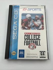 Bill Walsh College Football (Sega CD, 1993) CIB Complete w/ Registration Card