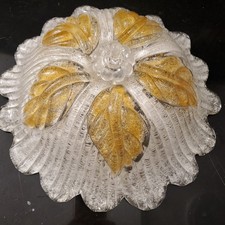 Superb Venetian Glass Murano Gold & White Cei...
