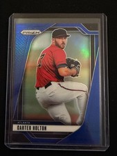 Carter Holton 2025 Prizm - Blue Prizm #105/199 - Atlanta Braves