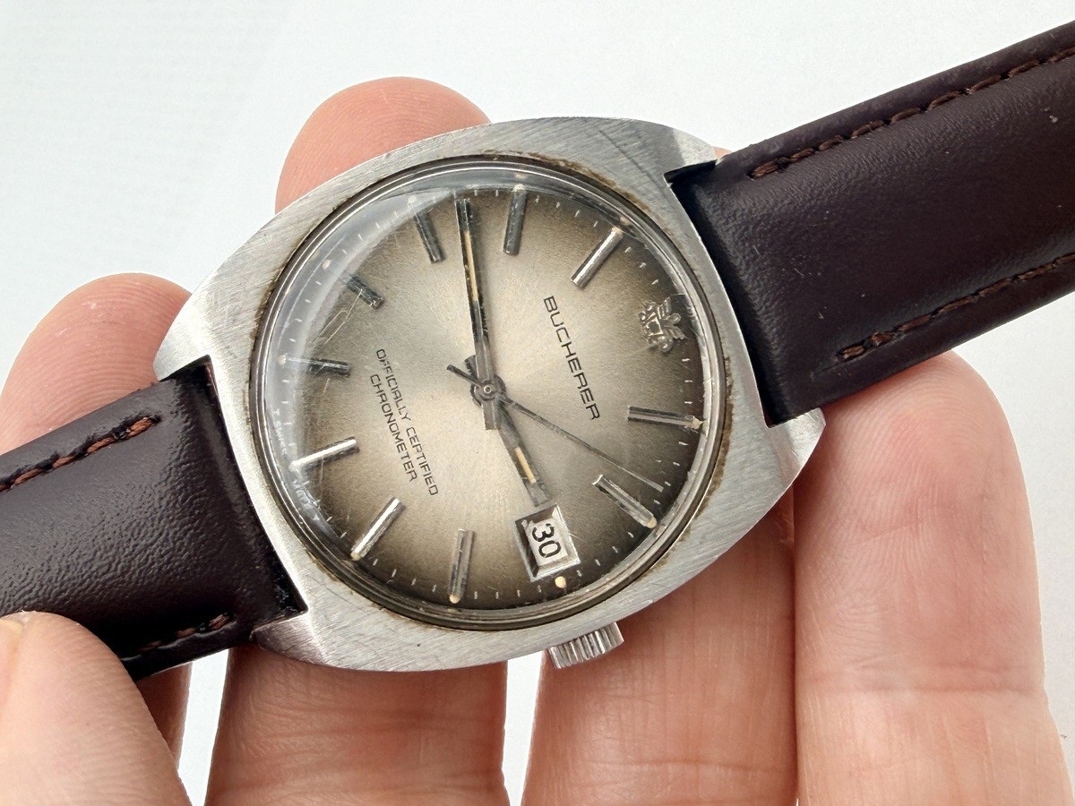 1960's Bucherer Automatic Chronometer Stainless S… - image 8
