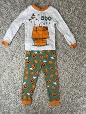 Peanuts Snoopy Halloween 2 Piece Pajama Set Unisex 3T Snug Fit Long Sleeves