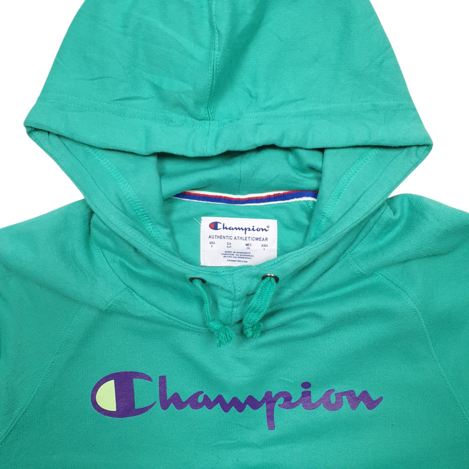 CHAMPION Hoodie Spellout Jumper Sweatshirt Womens S image 2