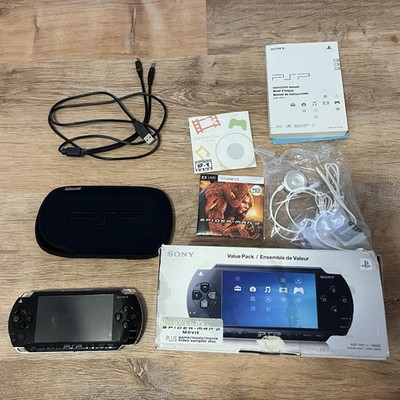 Sony PlayStation Portable Value Pack Black PSP-1001 Box Spider-man Movie