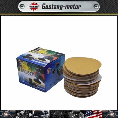 100 Pack 6'' DiscsHook Loop Pads Sanding Disc Flocking 320 Grit NO-Hole New
