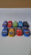 Lot of 9 Disney Pixar Cars 3 Piston Cup Racers Mattel Carl Bruce Todd Rev-N-Go
