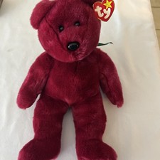1993 Ty Beanie Buddy Cranberry Teddy - Limited were Produced Special Cranberry