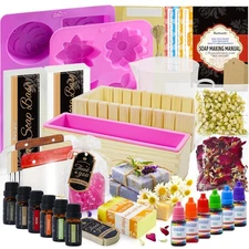 Soap Making Kit for Adults,Soap Making Supplies Melt and Pour,DlY Set for Beg...