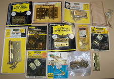 NEW Old Stock Stanley Brass Cabinet Door Hinge Set, Assorted LOT, 1", 2", 3"