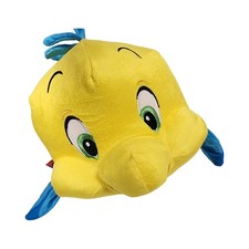 Disney Princess Flounder The Little Mermaid Plush Stuffed Animal Yellow Blue 12"