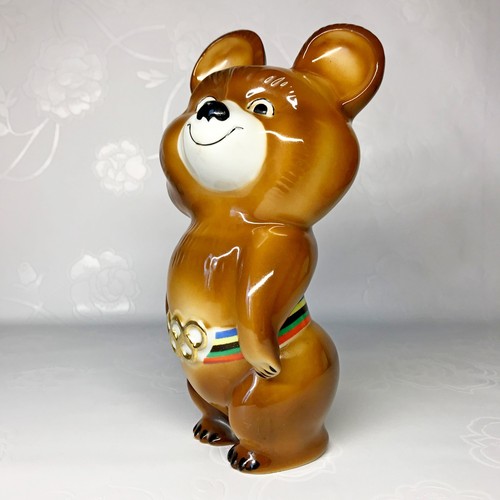 Soviet Olympic Bear Misha porcelain figurine USSR Porcelain 1980 Moscow Games - Picture 3 of 11