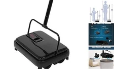  Carpet Sweeper, Mini Size Lightweight Hand Push - No Noise, Non Black