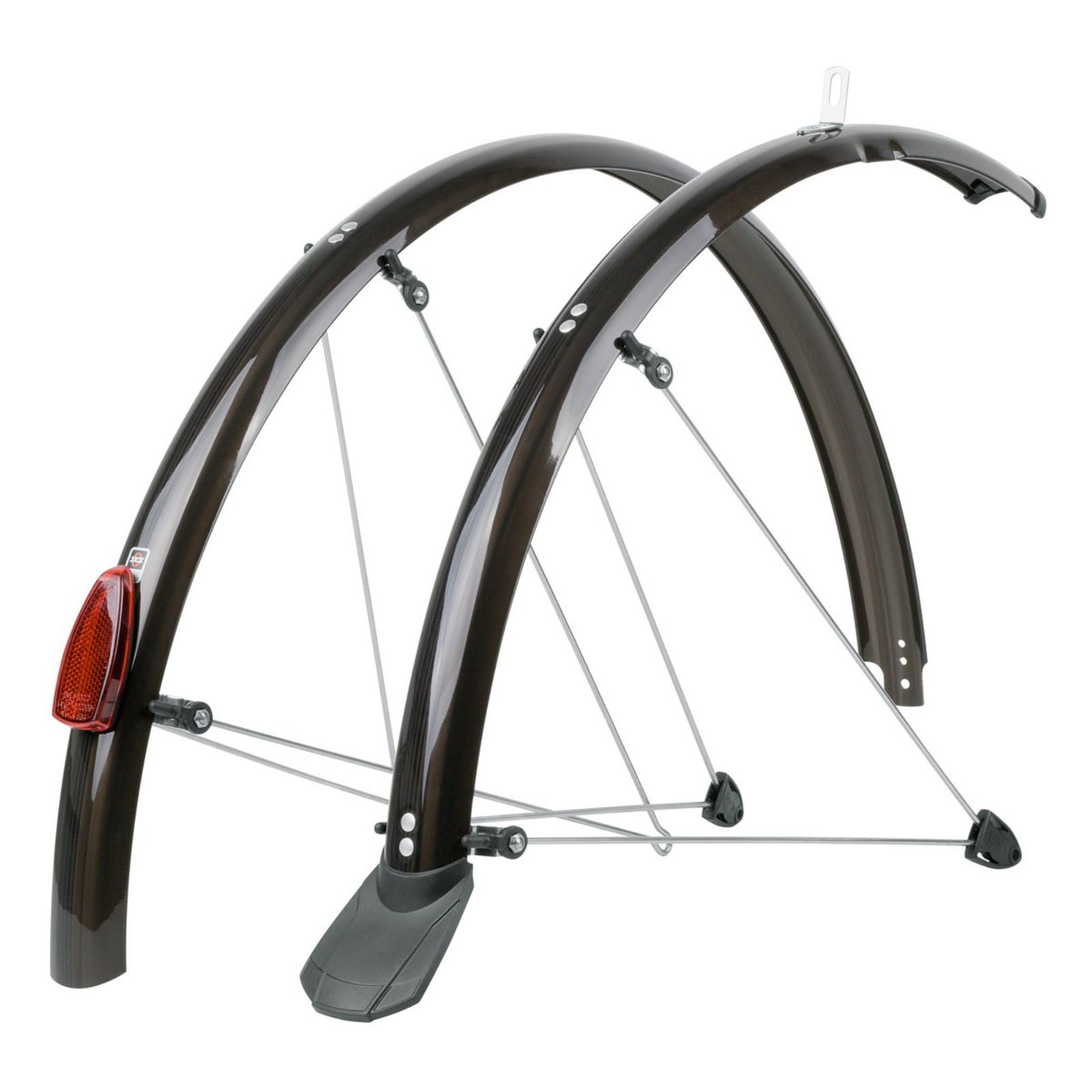 SKS Chromoplastic 700c Bike / Cycle Mudguard Set - Black - 65mm Wide