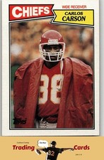 1987 Topps #164 Carlos Carson Kansas City Chiefs Football Card EX/NM