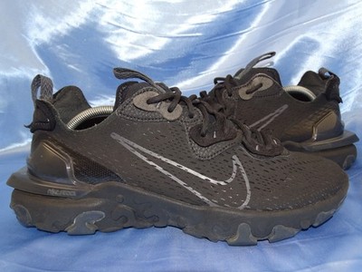 NIKE REACT VISION ALL BLACK SNEAKER GR 43 SCHUHE RUNNING ZOOM PEGASUS /D85