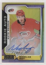 2018 O-Pee-Chee Platinum Rookie Autos Rainbow Color Wheel Nicolas Roy Auto a2k