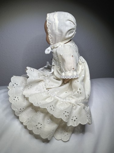 Antike gruselige Baby Puppe aus Komposit & Stoff Spuk Halloween Horror ~ 11 Zoll - Bild 11 von 21