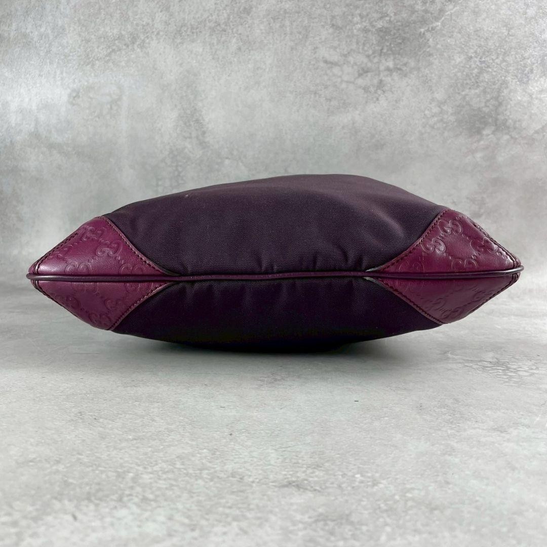 GUCCI GG Canvas Leather Shoulder Bag Purple Authentic Women's Crossbody thumbnail 6