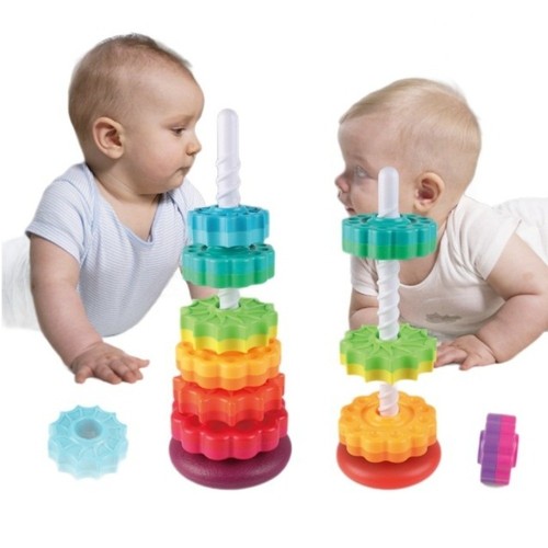 Safety Baby Stacking Puzzle Toys Rotating Screw Bolt Toys Birthday Gitfs - Picture 6 of 14