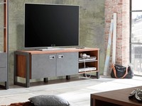 Lowboard Tv-Unterschrank Detroit 160X35X53Cm Stirling Oak Schiefer