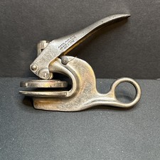 Vintage The Aluminum Hand Press Embosser Notary Public Seal Stamp