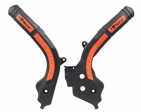 Racetech Bi-Material Rahmenschutz Schwarz/Orange FüR Ktm 125 XC-W 2017--image