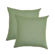  Cotton Throw Pillow Covers 20x20 Inch Set of 20" x 20" Pack of 2 Sage Green