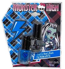 Monster High Nail Polish 2 Pack With File Electric Blue Black