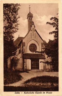 Old postcard AK SELLIN Catholic Chapel in the Forest GERMANY (662670)