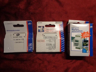 REV/düwi Hutschienen-Zubehör, Stromstoß-/Treppenlichtzeit-Schalter/Wochenzeituhr