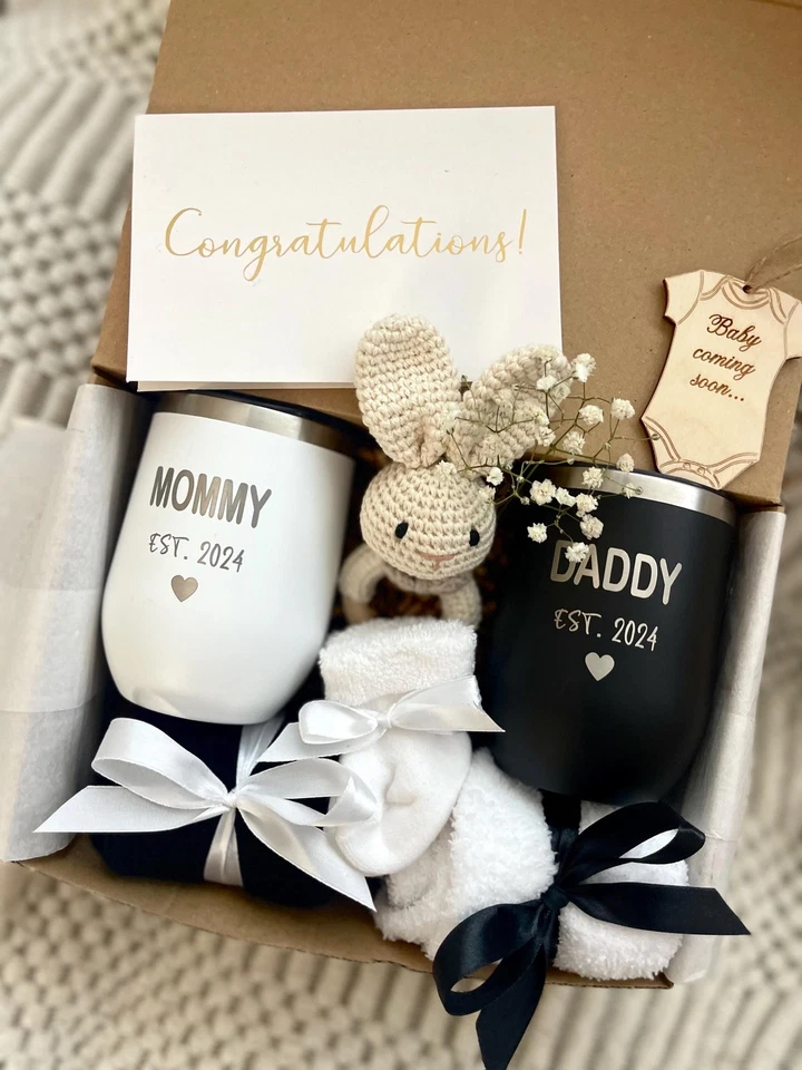 Caja de regalo de lujo para futuros padres Caja de regalo para mamá y papá Caja de regalo para Foto 2 de 4