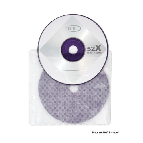 500 CD DVD Blu-Ray Disc Double Sided Wallet Refill Plastic Sleeve Insert - Picture 2 of 4
