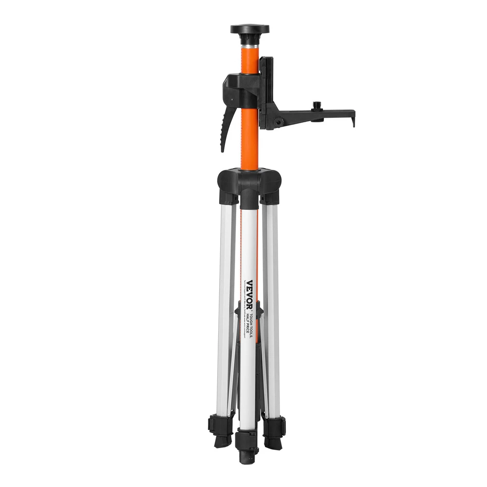VEVOR Laser Level Tripod 1/4"-20 & 5/8"-11 Thread 40.94-133.85 in Height Adjust