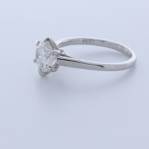 2.0CT NATURAL DIAMOND D/VS2 ROUND CUT PLATINUM 6-PRONG CROWN HEAD SOLITAIRE RING - Picture 3 of 7