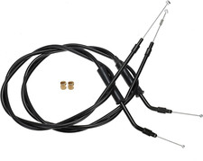 40.3" Stainless Steel Braided Black vinyl Throttle Idle Cable for Harley 2000-20