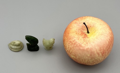 Vintage Chinese Jade Job Lot Snake Fish Chicken Set of 3 - Picture 4 of 7