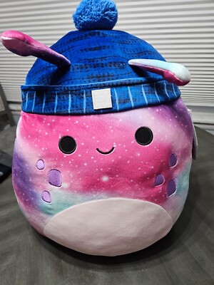 RARE  Squishmallows 16'' Daxxon the Galaxy Alien With Winter Hat New With Tags