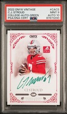 PSA 9/10 - 2022 Onyx Vintage CJ STROUD RC Green Ink On Card AUTO #/50