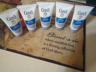 5Pk Curel Daily Healing Lotions Dry Skin Dermatology Tested 1oz. Travel Size 