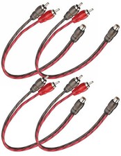 4x Audio RCA Y Adapter 1 Female 2 Male Jacks Extension Splitter DS18