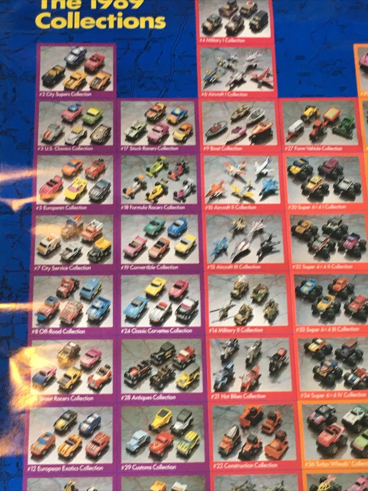 Micro Machines, Galoob, RARE Poster, Collections 1989, Great Condition - Image 2 of 4