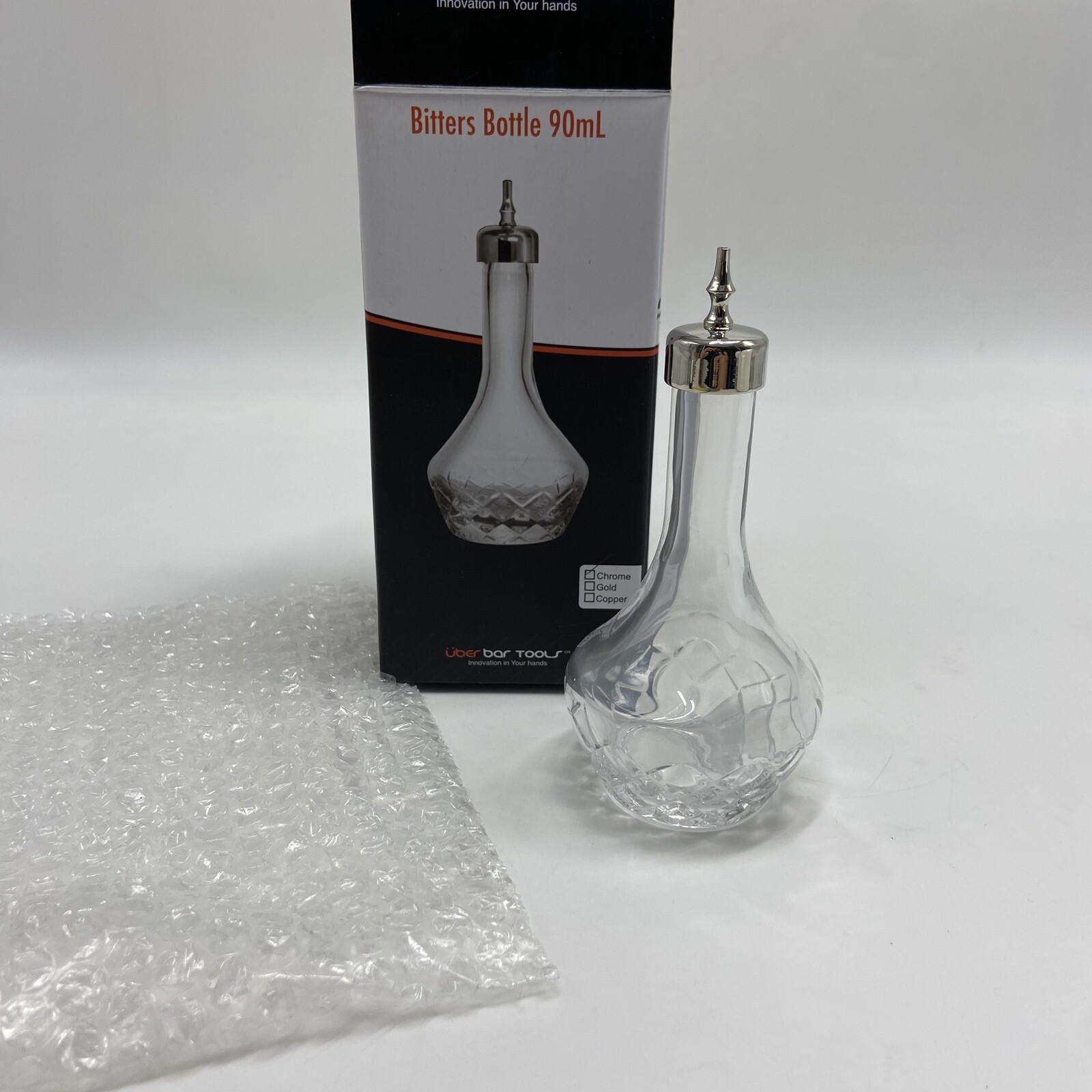 Uber Bar Tools Bitters Bottle  Bar Tool Chrome 90 ml Australia