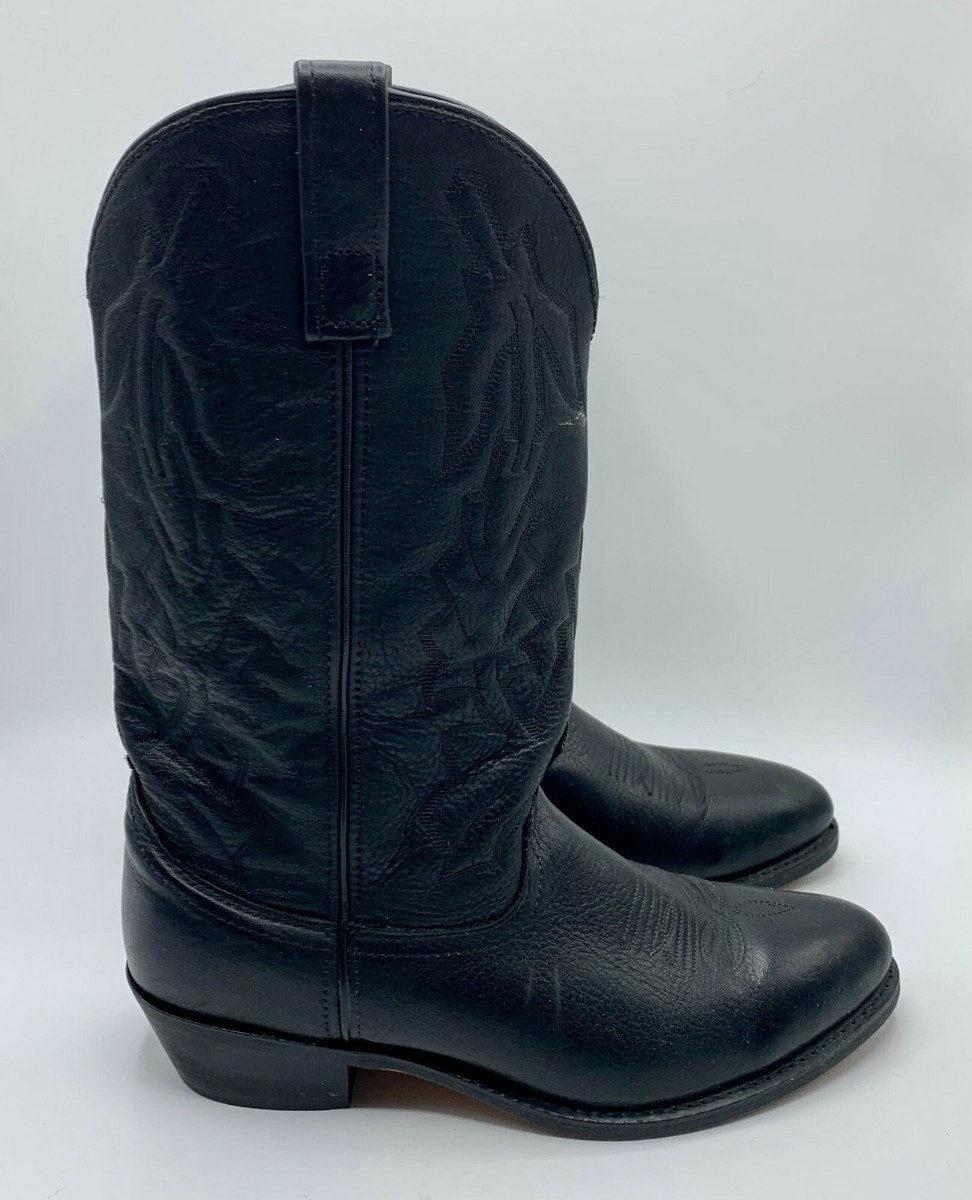 Laredo Mens Black Leather Jacksonville Cowboy Boots # 6691 sz 10.5