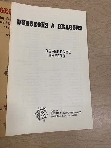 1974 D & D Original White Box 3 Volume Set, Ref Sheet & Dice Dungeons & Dragons - Picture 2 of 21