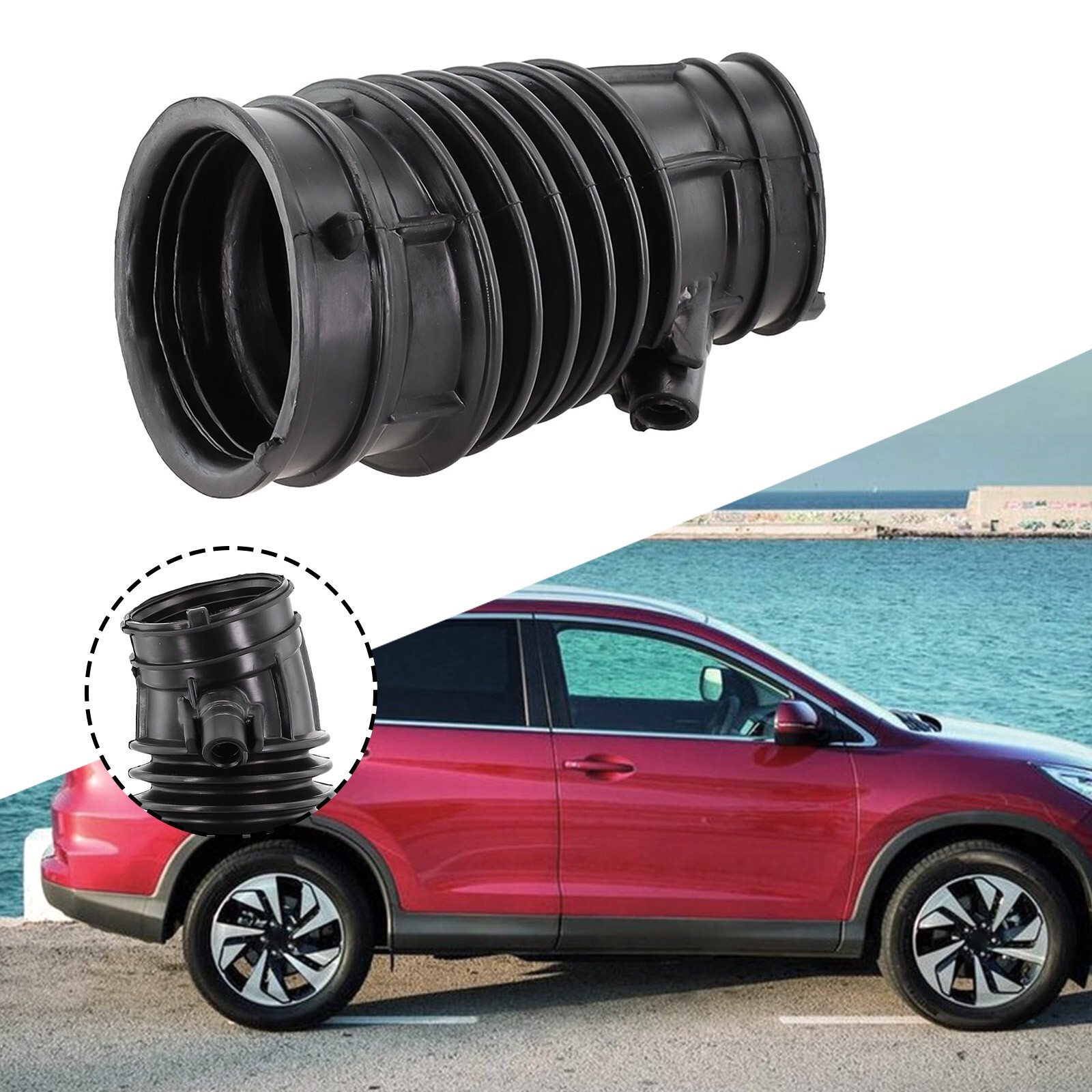 Black Air Cleaner Intake Hose Tube for CRV 2 4L 2015 2016 High Grade